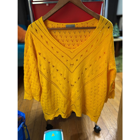 Joseph A. Sweaters - Women's Joseph A. Sweater, L, Yellow